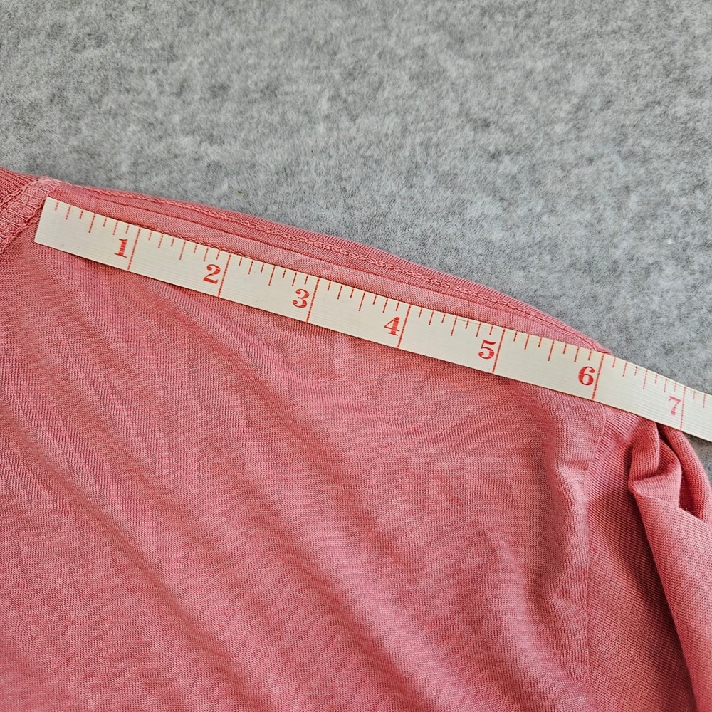 JOHNNIE-O | Mens Med Pink Long Sleeve Cotton Modal Pocket T-Shirt Surfer Logo - Picture 15 of 15